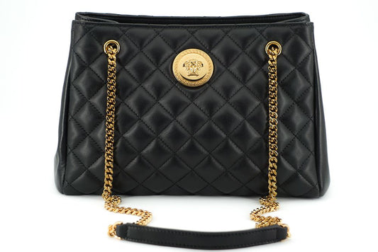 Versace Elegante Quilted Nappa Lederen Tas