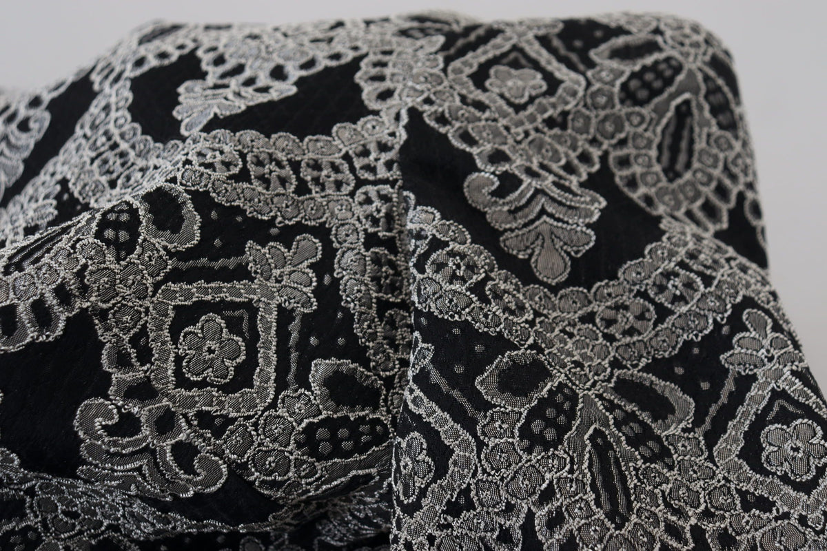 Robe Dolce & Gabbana Bodycon en Jacquard Noir et Gris