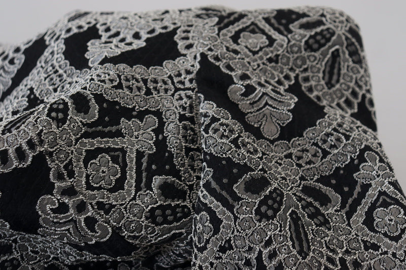 Robe Dolce & Gabbana Bodycon en Jacquard Noir et Gris