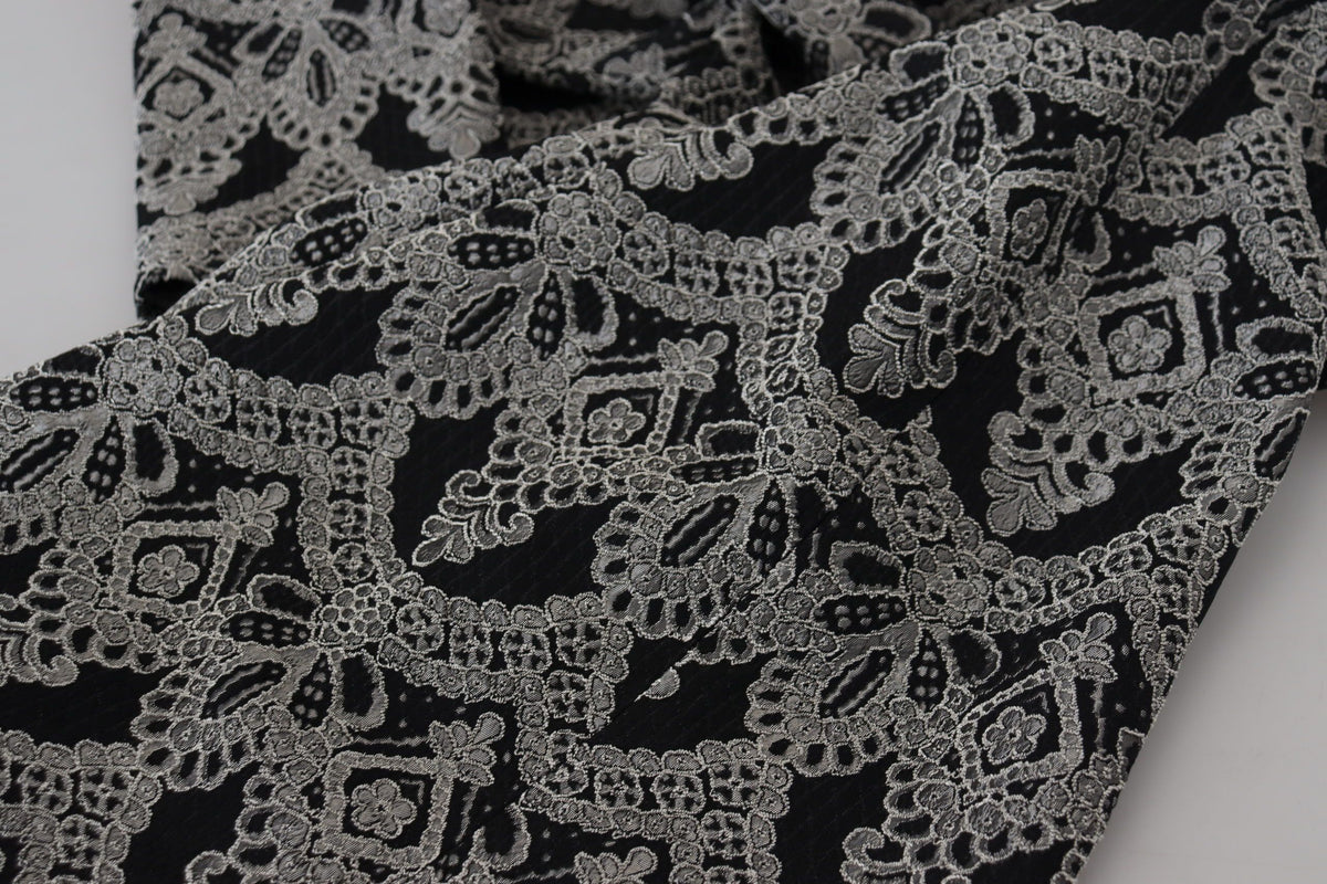 Robe Dolce & Gabbana Bodycon en Jacquard Noir et Gris