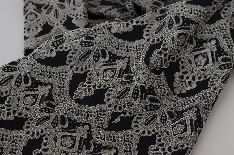 Robe Dolce & Gabbana Bodycon en Jacquard Noir et Gris