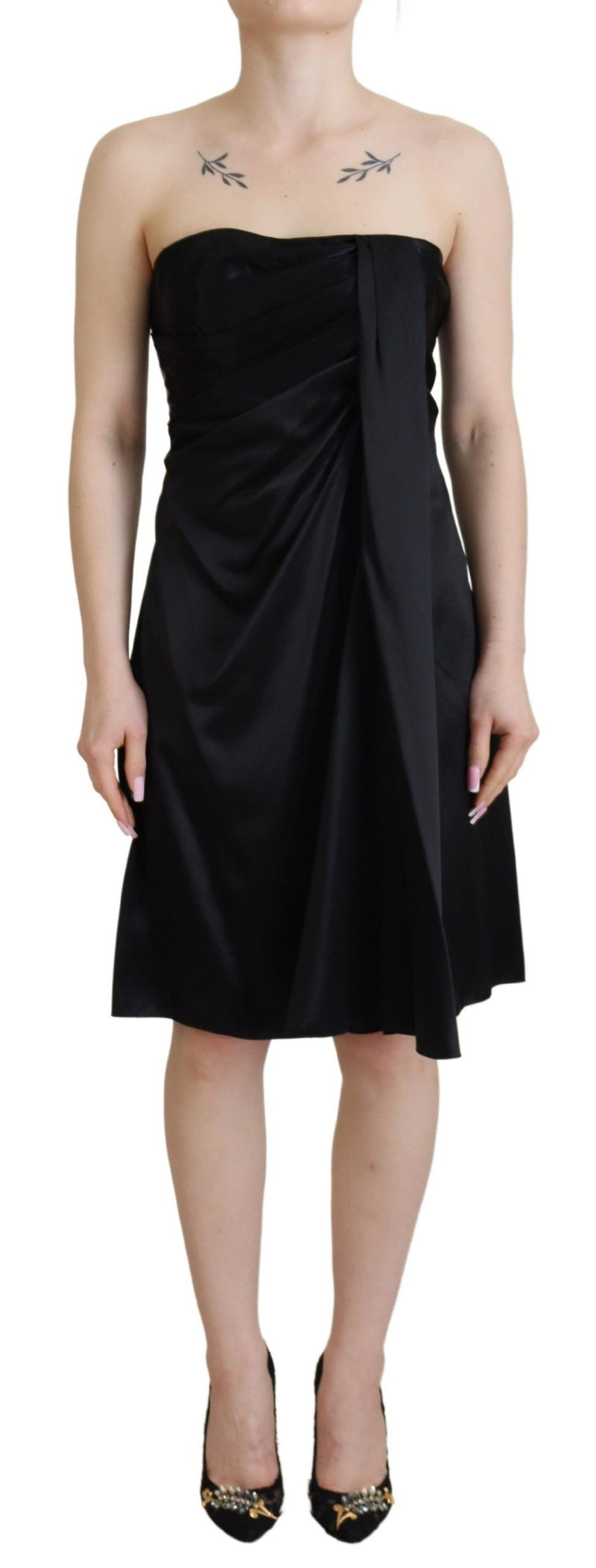 Robe Mini Party en Soie Noire Dolce & Gabbana