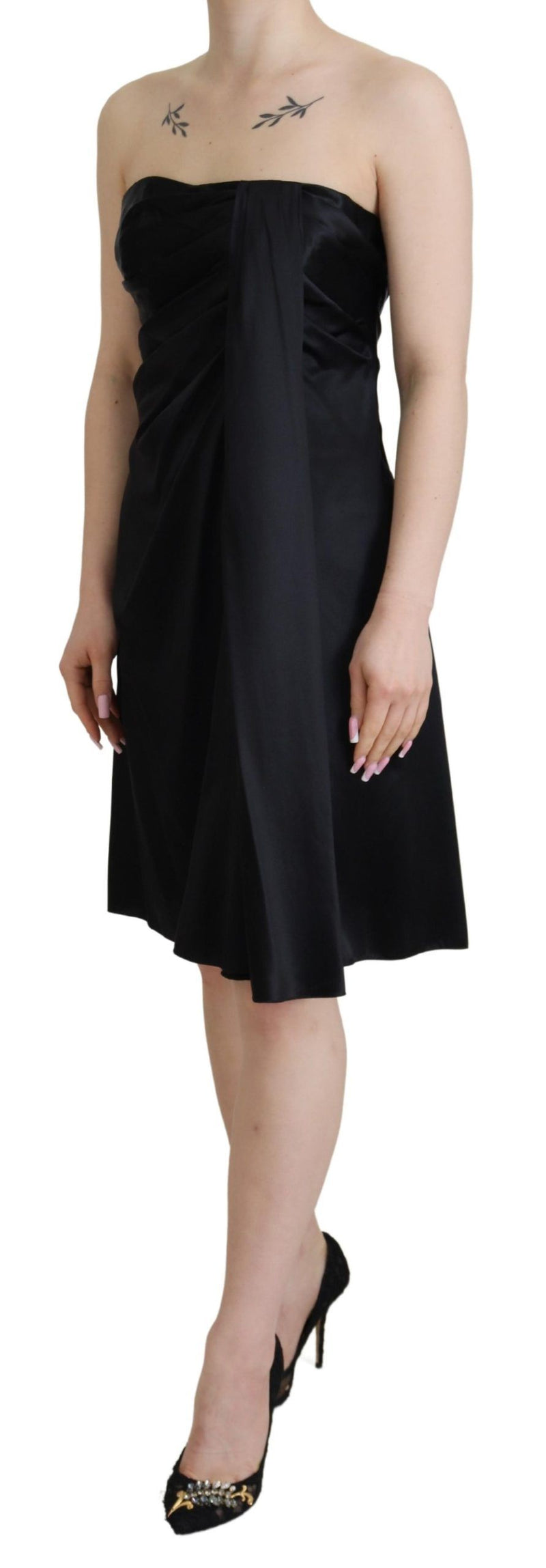 Robe Mini Party en Soie Noire Dolce & Gabbana