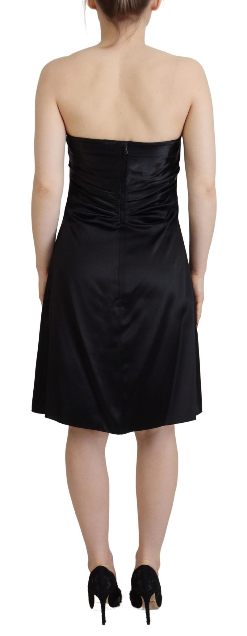 Robe Mini Party en Soie Noire Dolce & Gabbana
