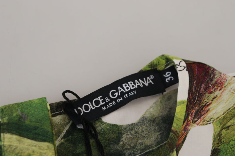 Dolce & Gabbana T-shirt en coton à col rond avec imprimé de fruits