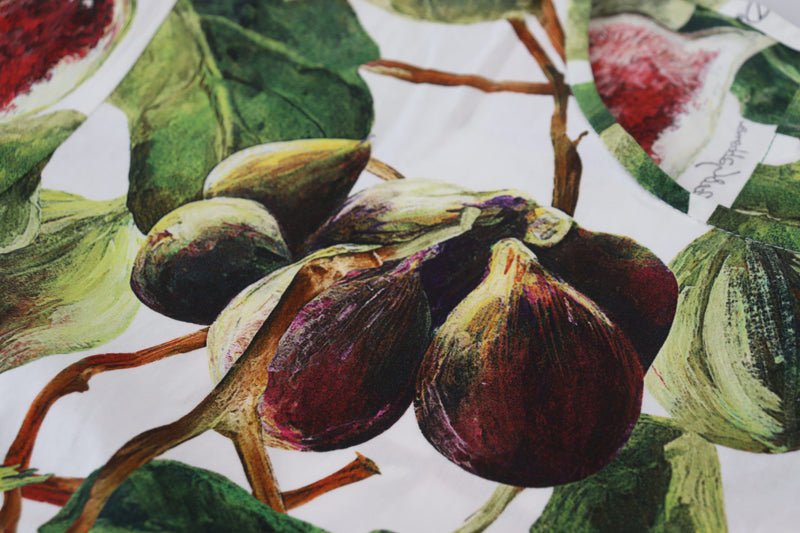 Dolce & Gabbana T-shirt en coton à col rond avec imprimé de fruits