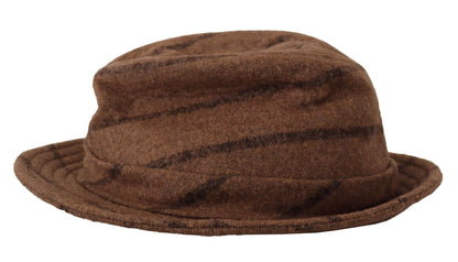 Chapeau d'été à rayures marron Fedora Dolce & Gabbana