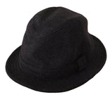 Dolce & Gabbana Gray Virgin Wool Logo Fedora Trilby Hat