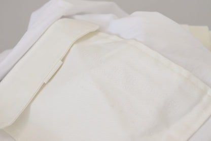 T-shirt à manches courtes blanc avec poche à rabat de Dolce & Gabbana