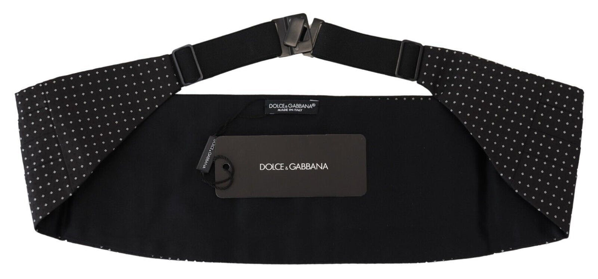 Ceinture large noire à pois Dolce &amp; Gabbana pour homme