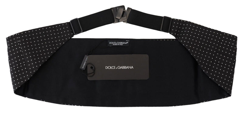 Ceinture large noire à pois Dolce &amp; Gabbana pour homme
