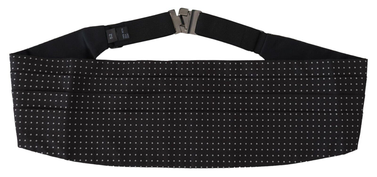 Ceinture large noire à pois Dolce &amp; Gabbana pour homme