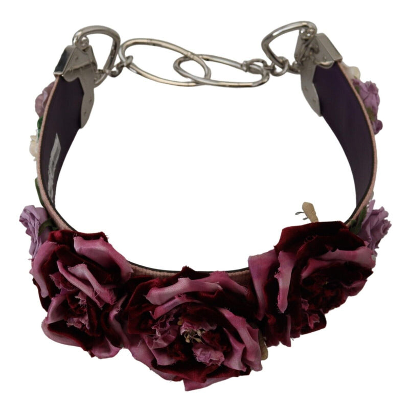 Dolce & Gabbana Multicolor Floral Appliques Shoulder Strap