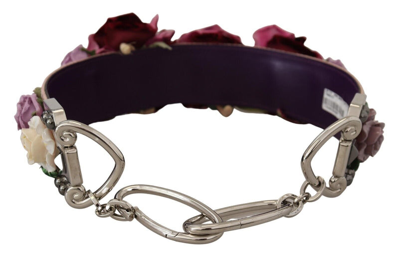 Dolce & Gabbana Multicolor Floral Appliques Shoulder Strap