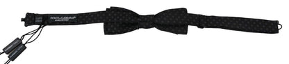 Cravate en soie noire à motifs Dolce & Gabbana pour homme, accessoire, nœud papillon