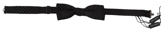Cravate en soie noire à motifs Dolce & Gabbana pour homme, accessoire, nœud papillon