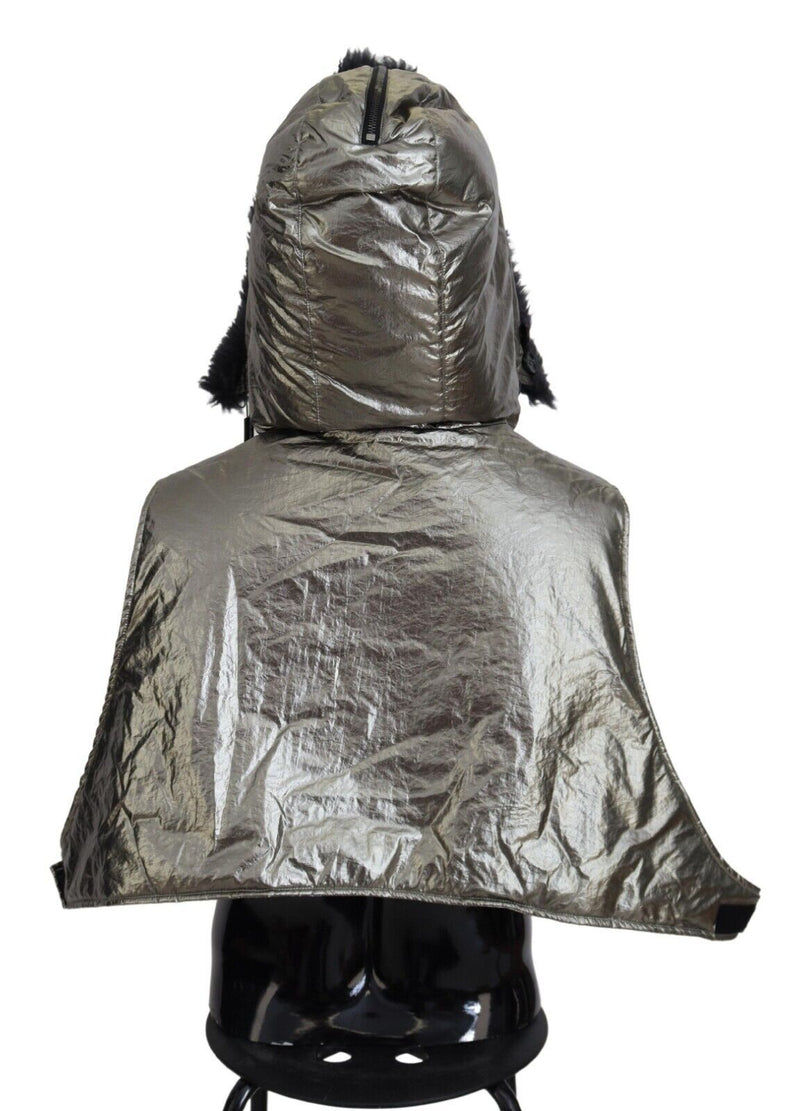 Dolce & Gabbana Zilveren Bont Hoofddoek Heren Capello Nylon Hoed