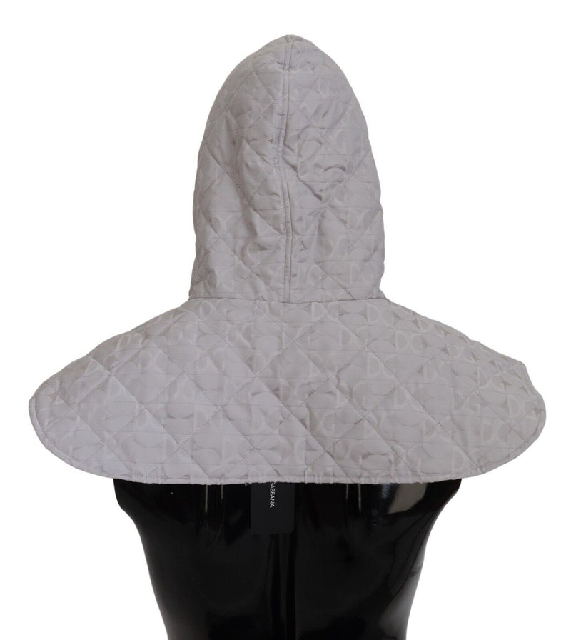 Dolce & Gabbana Chapeau en nylon matelassé blanc, taille unique