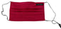 Masque facial Dolce & Gabbana en coton rouge plissé avec élastique et sangle d'oreille, taille unique