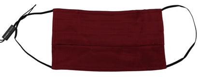 Masque facial Dolce & Gabbana en soie marron plissée avec élastique et sangle d'oreille, taille unique