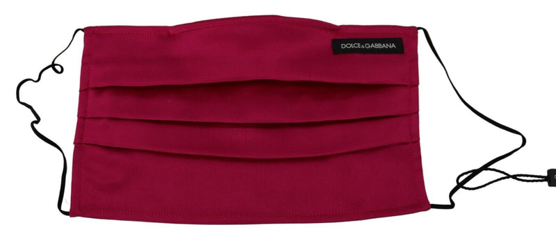 Masque en soie plissé bordeaux Dolce & Gabbana avec élastiques