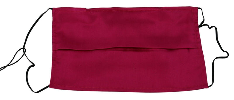 Masque en soie plissé bordeaux Dolce & Gabbana avec élastiques