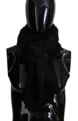 Foulard châle en maille noire et verte Dolce &amp; Gabbana pour homme