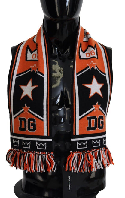 Foulard châle imprimé logo DG multicolore Dolce & Gabbana pour homme