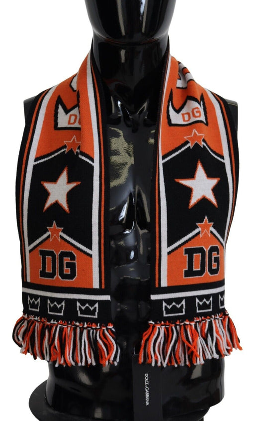 Foulard châle imprimé logo DG multicolore Dolce & Gabbana pour homme