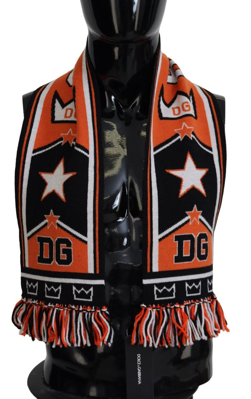 Foulard châle imprimé logo DG multicolore Dolce &amp; Gabbana pour homme