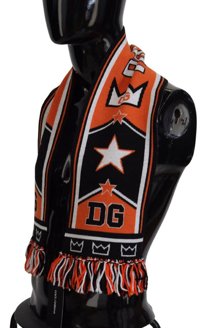 Foulard châle imprimé logo DG multicolore Dolce & Gabbana pour homme