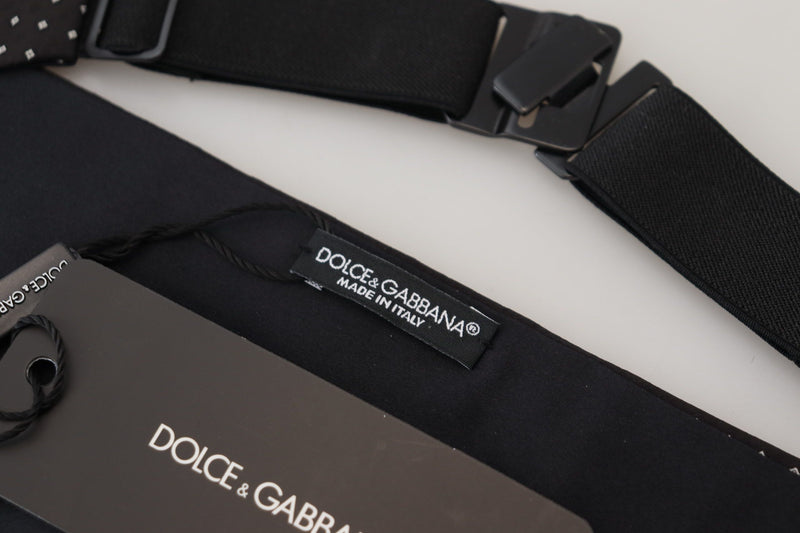 Ceinture large noire à pois Dolce &amp; Gabbana pour homme