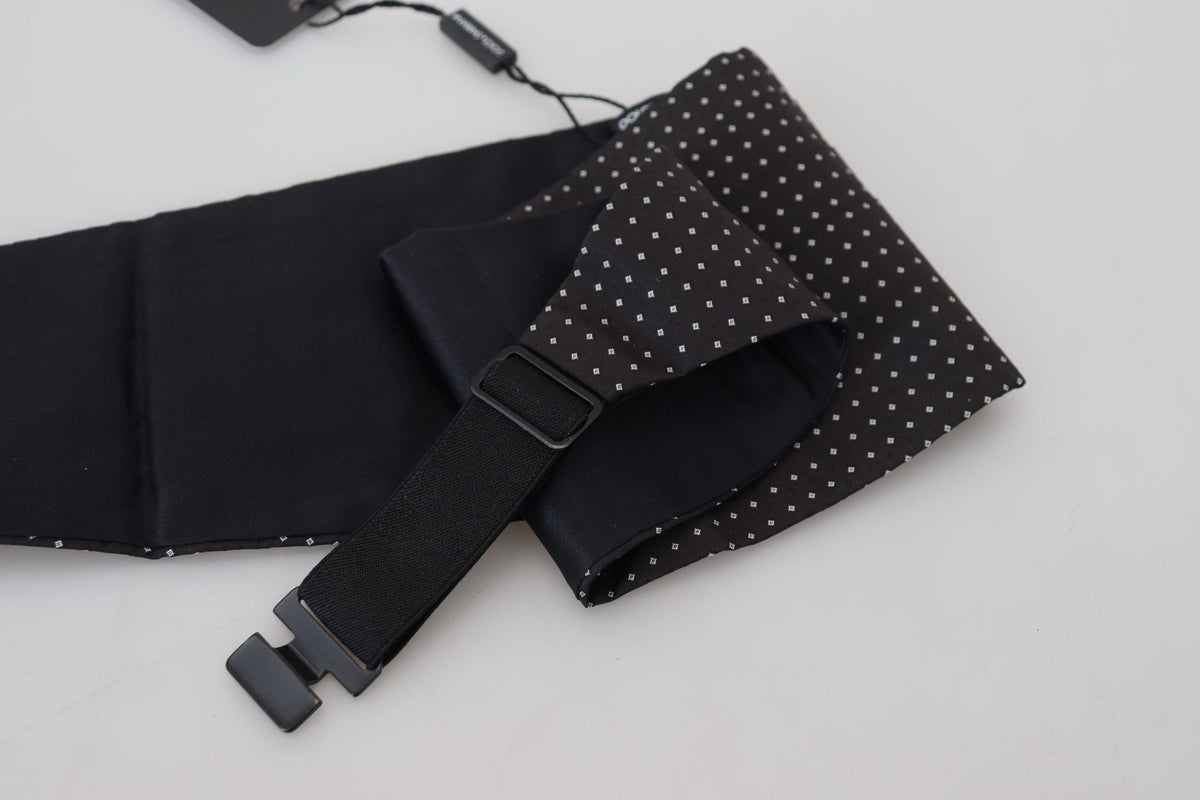 Ceinture large noire à pois Dolce &amp; Gabbana pour homme