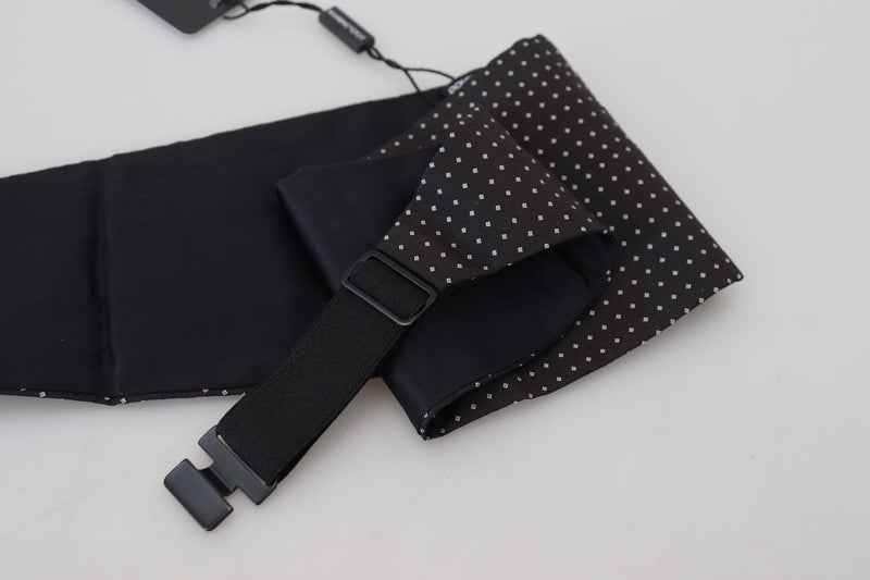 Ceinture large noire à pois Dolce &amp; Gabbana pour homme