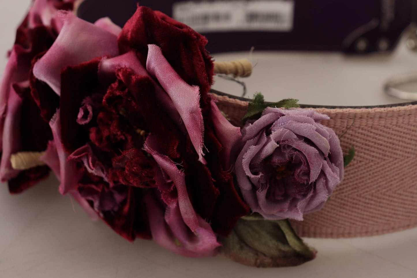 Bandoulière en métal à appliqués floraux multicolores Dolce & Gabbana