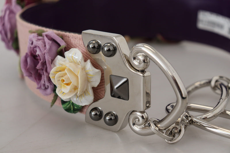 Dolce & Gabbana Multicolor Floral Appliques Shoulder Strap