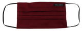 Masque en Soie Plissé Maroon Dolce & Gabbana avec Élastiques