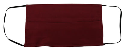 Masque facial Dolce & Gabbana en soie marron plissée avec élastique et sangle d'oreille, taille unique