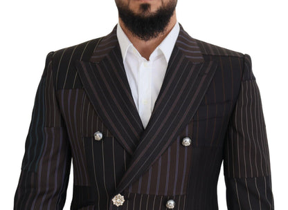 Blazer SICILIA à rayures multicolores et patchwork de Dolce & Gabbana