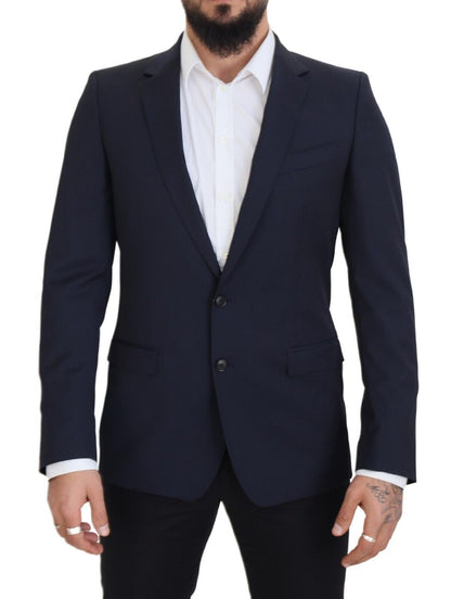 Dolce &amp; Gabbana donkerblauwe wollen, enkelgeknopte MARTINI blazer.