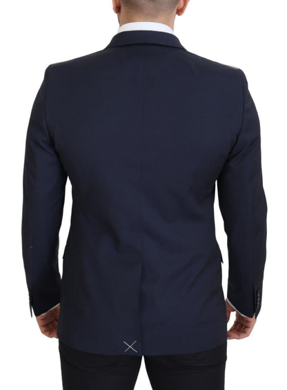 Dolce &amp; Gabbana donkerblauwe wollen, enkelgeknopte MARTINI blazer.