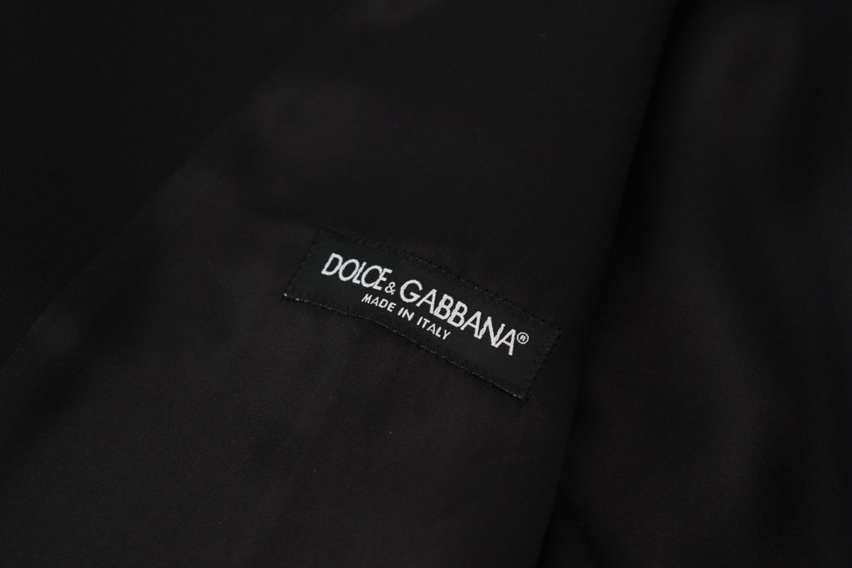 Dolce & Gabbana Black Virgin Wool Waistcoat - Formal Dress Vest