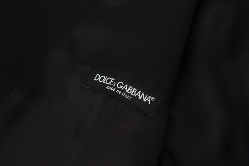 Dolce & Gabbana Black Virgin Wool Waistcoat - Formal Dress Vest