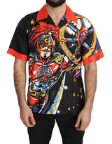 Chemise décontractée à manches courtes à imprimé multicolore de Dolce &amp; Gabbana