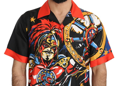 Chemise décontractée à manches courtes à imprimé multicolore de Dolce &amp; Gabbana