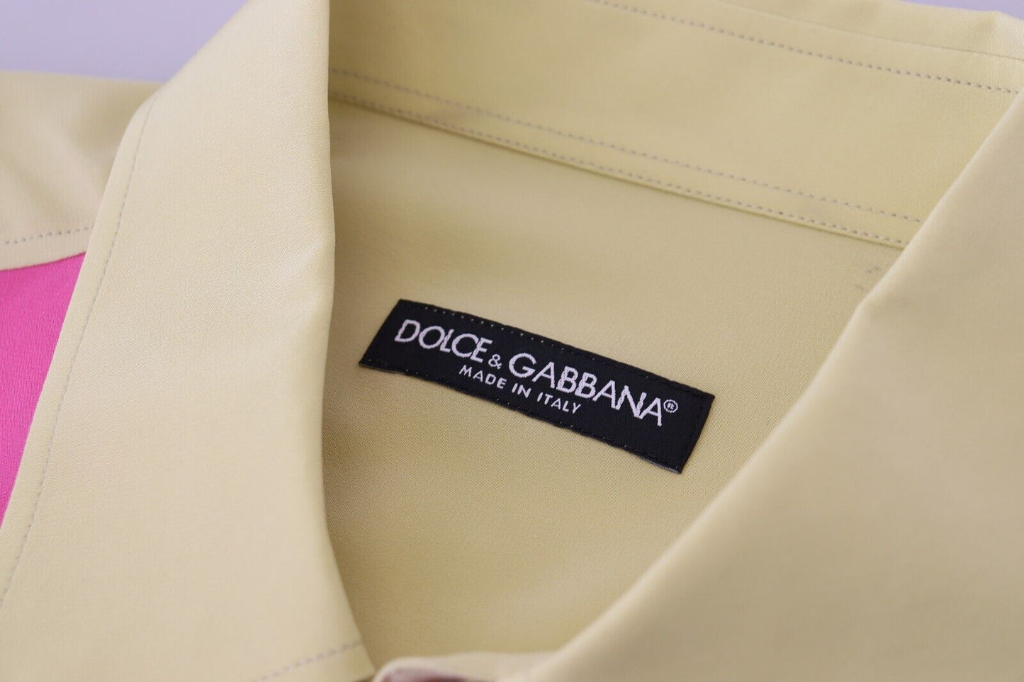 Dolce &amp; Gabbana Multicolor Patchwork Zijden Overhemd met Knopen