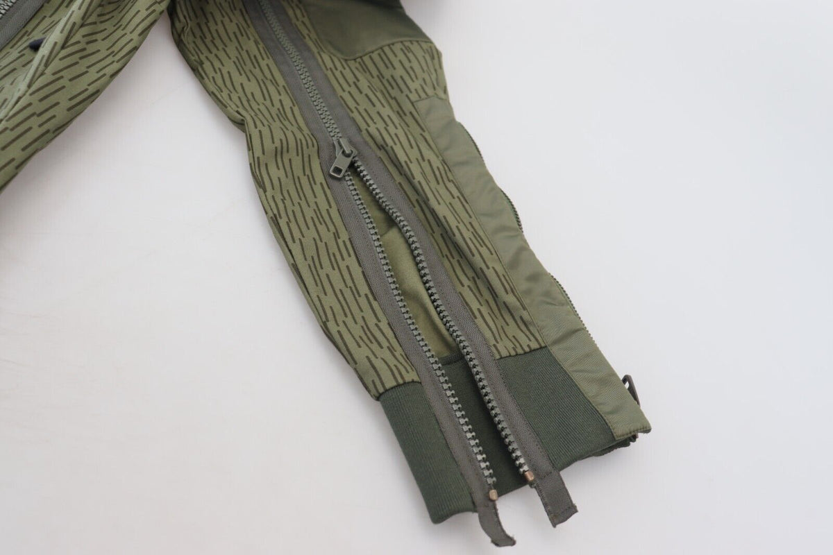 Pantalon cargo à rayures vertes et zippures sur les jambes pour homme, Dolce &amp; Gabbana