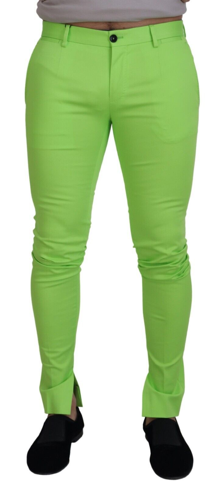 Pantalon slim homme en coton vert clair Dolce &amp; Gabbana