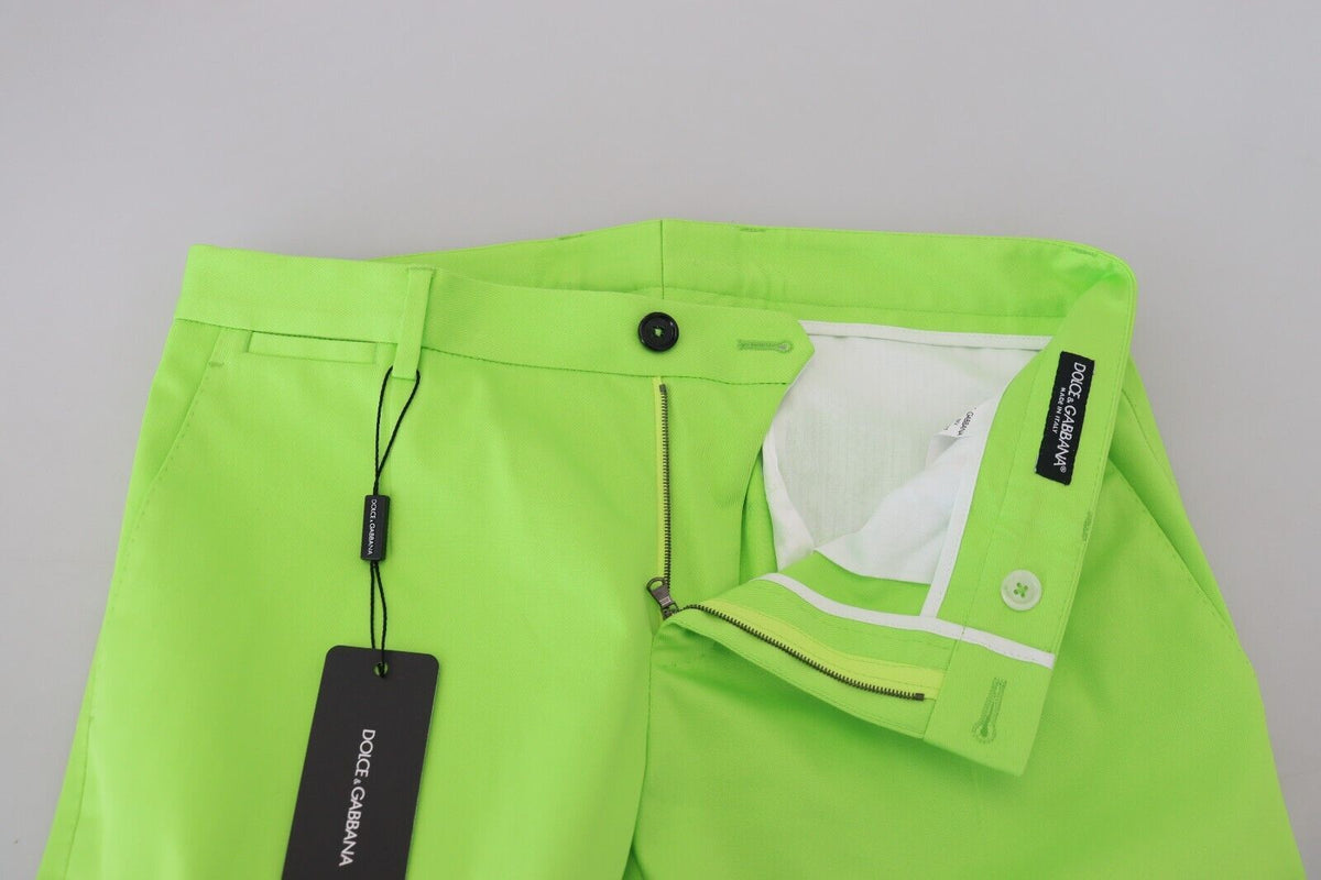 Pantalon slim homme en coton vert clair Dolce &amp; Gabbana