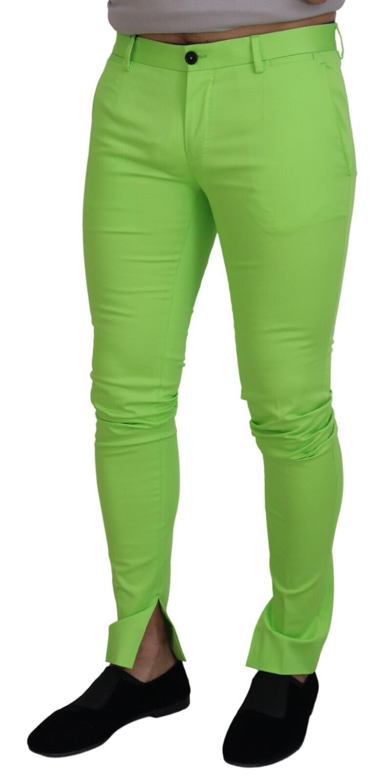 Pantalon slim homme en coton vert clair Dolce &amp; Gabbana